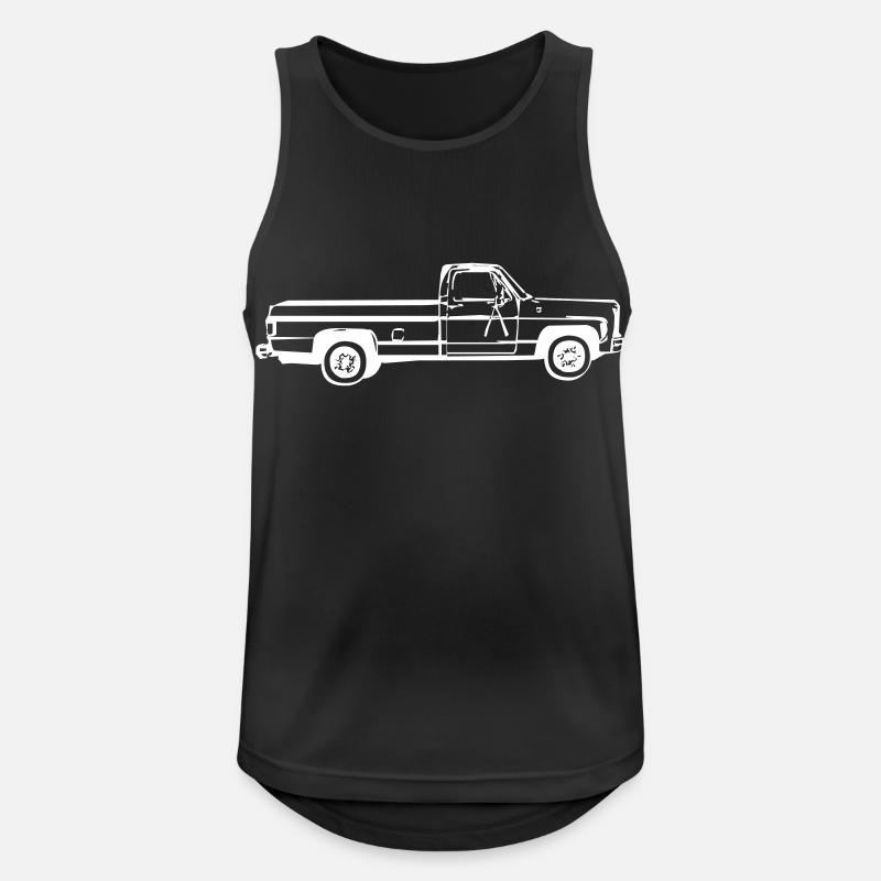 Langer Pickup - Männer Tank Top atmungsaktiv - Schwarz