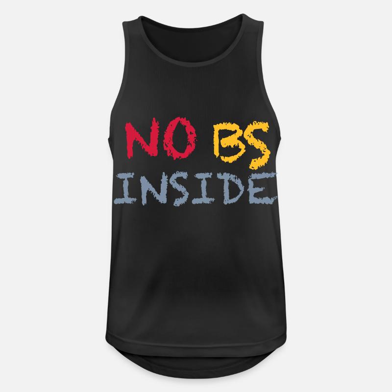 NoBS - Männer Tank Top atmungsaktiv - Schwarz