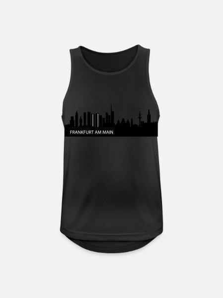 Frankfurter Skyline FFM - Männer Tank Top atmungsaktiv - Schwarz