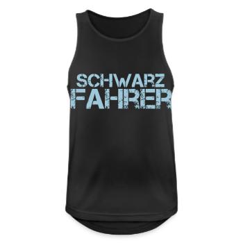 Schwarz Fahrer - Männer Tank Top atmungsaktiv - Schwarz - Vorne - Nick (188cm)
