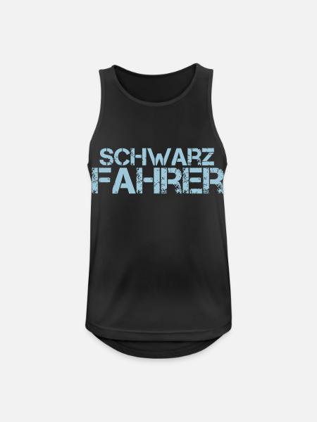 Schwarz Fahrer - Männer Tank Top atmungsaktiv - Schwarz