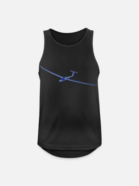 segelflugzeug - Männer Tank Top atmungsaktiv - Schwarz