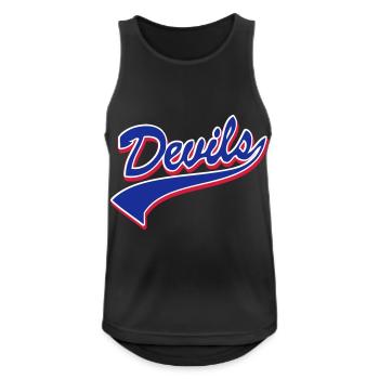 Devils Script Original - Débardeur respirant Homme - noir - Devant - Nick (188cm)