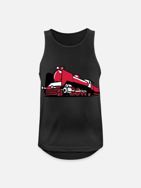 dampflok railroad tender - Men's Breathable Tank Top - black