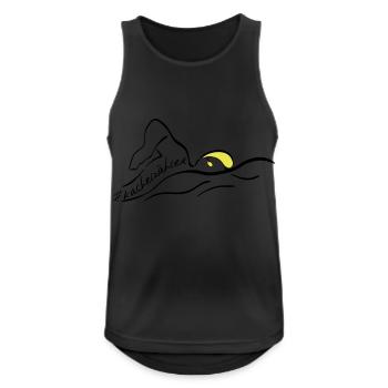 .kachelzähler - Männer Tank Top atmungsaktiv - Schwarz - Vorne - Nick (188cm)