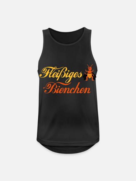 Fleißiges-Bienchen + Biene seitlich - Männer Tank Top atmungsaktiv - Schwarz