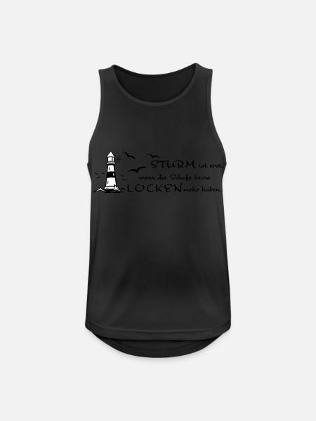 Sturm und Locken - Männer Tank Top atmungsaktiv - Schwarz