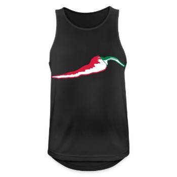 Chillie - Männer Tank Top atmungsaktiv - Schwarz - Vorne - Nick (188cm)