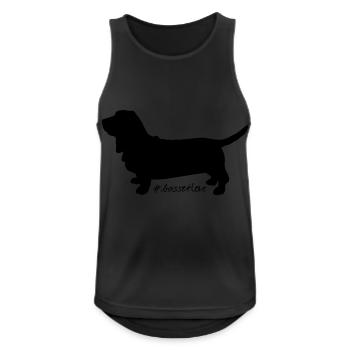 bassetlove - Débardeur respirant Homme - noir - Devant - Nick (188cm)