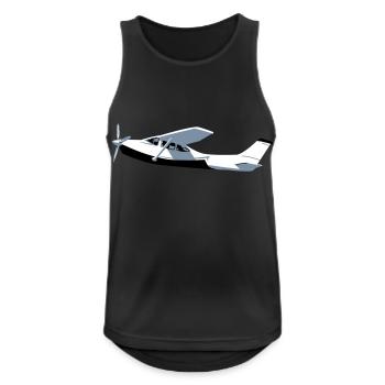 cessna - Männer Tank Top atmungsaktiv - Schwarz - Vorne - Nick (188cm)