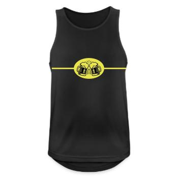 Beer Element - Men's Breathable Tank Top - black - Front - Nick (188cm)