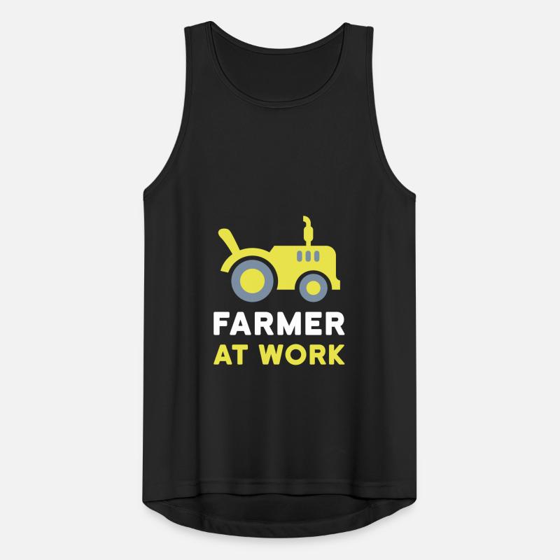 Farmer at work (open tractor) Men's Breathable Tank Top
