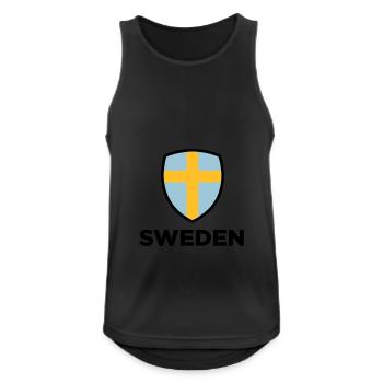 National flag of Sweden - Men's Breathable Tank Top - black - Front - Nick (188cm)