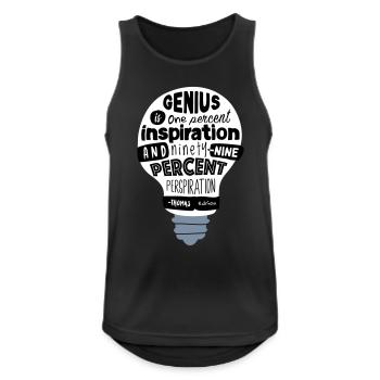 devis | Thomas Edison - Débardeur respirant Homme - noir - Devant - Nick (188cm)