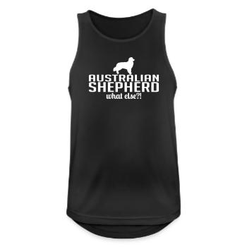 AUSTRALIAN SHEPHERD what else Wilsign's dog talk - Men's Breathable Tank Top - black - Front - Nick (188cm)