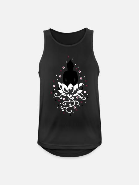 Lotus Throne - Men's Breathable Tank Top - black