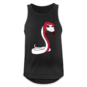 schlange weiblich frau huebsch girl maedchen sexy - Männer Tank Top atmungsaktiv - Schwarz - Vorne - Nick (188cm)