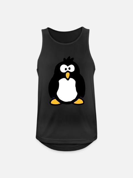 little_penguin - Männer Tank Top atmungsaktiv - Schwarz