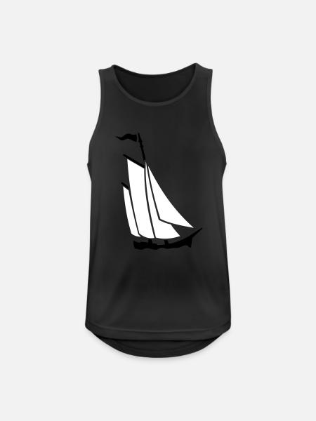 Segelboot / sailboat (2c) - Men's Breathable Tank Top - black