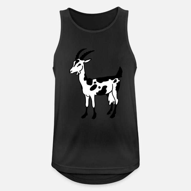 Ziege - Männer Tank Top atmungsaktiv - Schwarz
