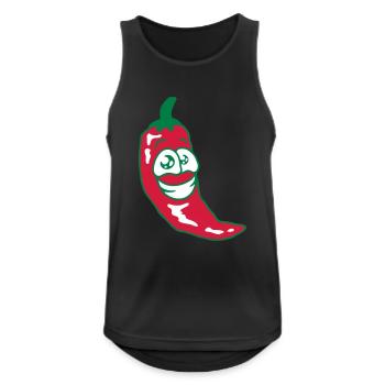 Enthousiaste Chilli - Débardeur respirant Homme - noir - Devant - Nick (188cm)