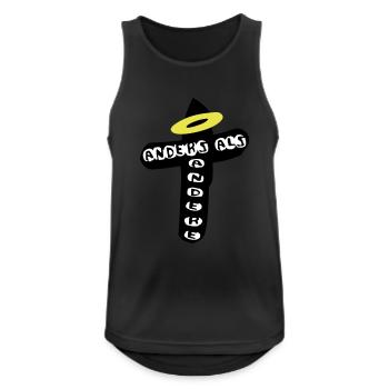 anders als andere - Männer Tank Top atmungsaktiv - Schwarz - Vorne - Nick (188cm)