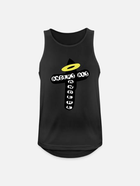 anders als andere - Männer Tank Top atmungsaktiv - Schwarz