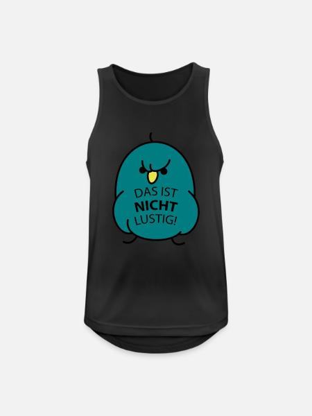 nicht lustig - Männer Tank Top atmungsaktiv - Schwarz