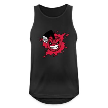 Angry cherry - Männer Tank Top atmungsaktiv - Schwarz - Vorne - Nick (188cm)