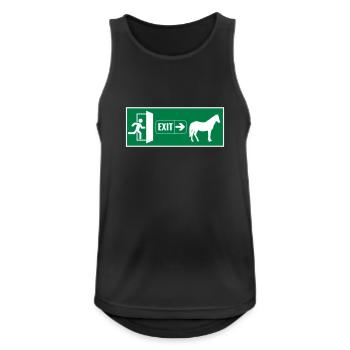 Exit out to the horse - Men's Breathable Tank Top - black - Front - Nick (188cm)