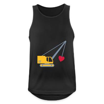 ★ Design colors can be changed ★ Dragline with a heart - Men's Breathable Tank Top - black - Front - Nick (188cm)