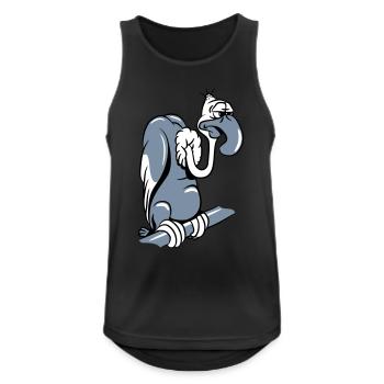 geier witzig - Männer Tank Top atmungsaktiv - Schwarz - Vorne - Nick (188cm)