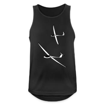 gliding glider pilot - Men's Breathable Tank Top - black - Front - Nick (188cm)