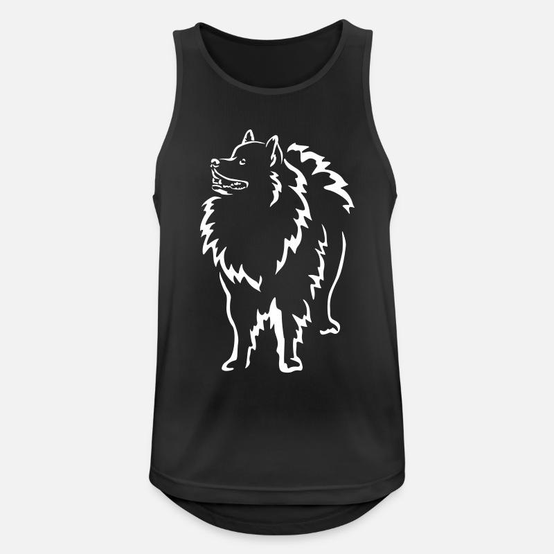 Wolfsspitz "Black Edition" - Männer Tank Top atmungsaktiv - Schwarz