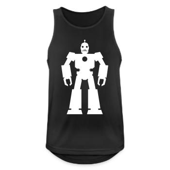 Roboter – KI Technik Sci-Fi Nerd Design - Männer Tank Top atmungsaktiv - Schwarz - Vorne - Nick (188cm)