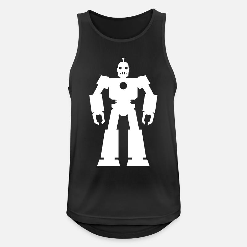 Roboter – KI Technik Sci-Fi Nerd Design - Männer Tank Top atmungsaktiv - Schwarz