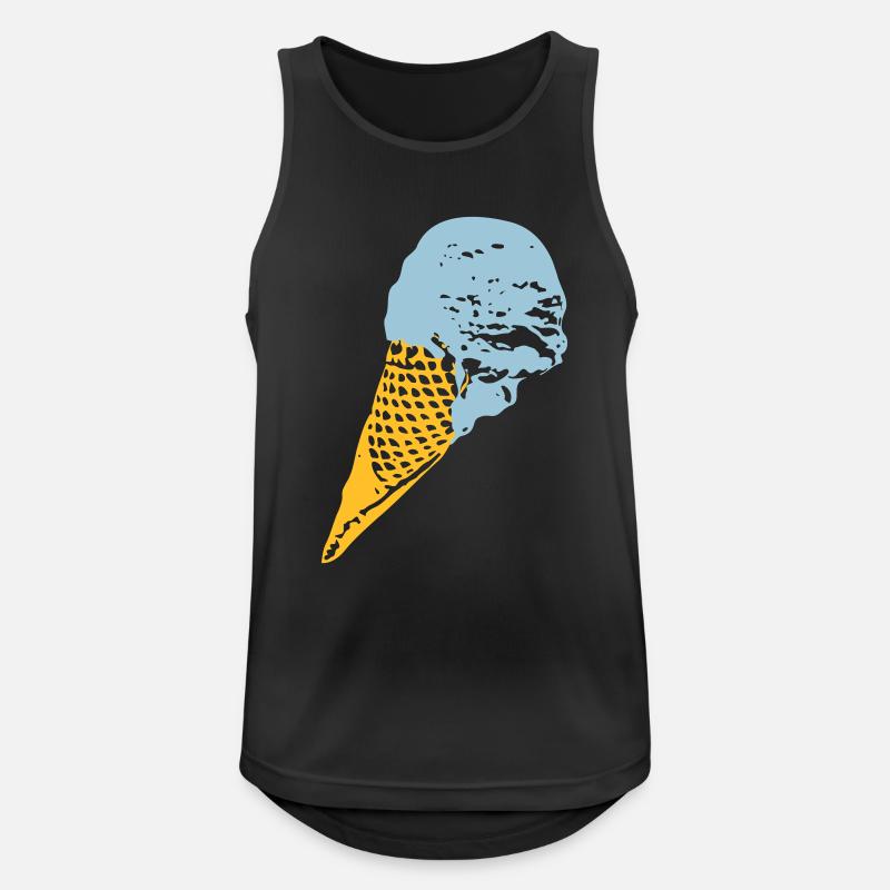 Eis in der Waffel - Männer Tank Top atmungsaktiv - Schwarz