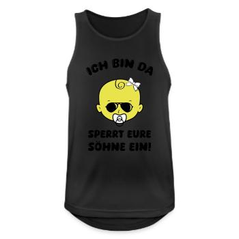 Baby girl locks up your sons - Men's Breathable Tank Top - black - Front - Nick (188cm)