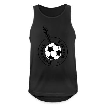 Fussball-Fieber (schwarz-weißer Ball) - Männer Tank Top atmungsaktiv - Schwarz - Vorne - Nick (188cm)