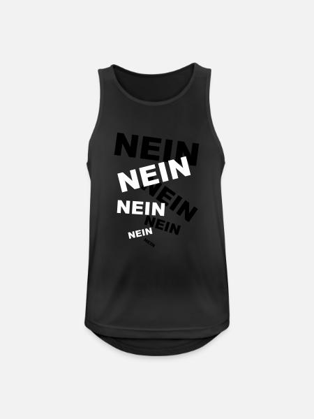 NEIN! - Männer Tank Top atmungsaktiv - Schwarz