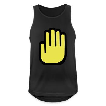 Hand - Männer Tank Top atmungsaktiv - Schwarz - Vorne - Nick (188cm)