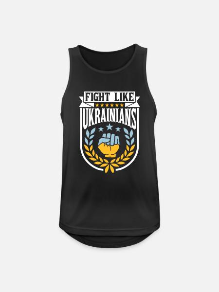 fight like ukrainians quote - Men's Breathable Tank Top - black