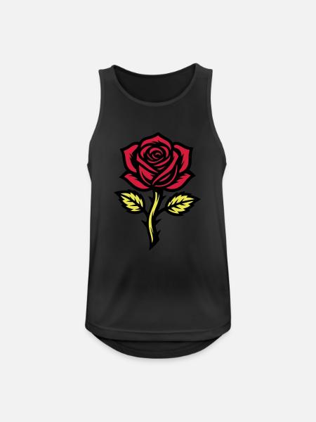 Rose Flower Icon - Men's Breathable Tank Top - black