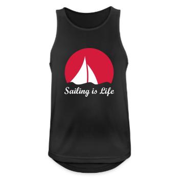 Sail sailboat sailing sailboat in the wind - Men's Breathable Tank Top - black - Front - Nick (188cm)