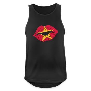 Kussmund (Vietnam) - Männer Tank Top atmungsaktiv - Schwarz - Vorne - Nick (188cm)