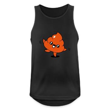 Kawaii Kack tanzend - Männer Tank Top atmungsaktiv - Schwarz - Vorne - Nick (188cm)