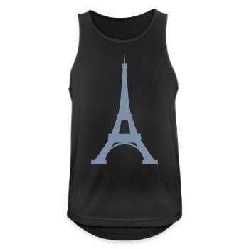 Tour Eiffel - Débardeur respirant Homme - noir - Devant - Nick (188cm)