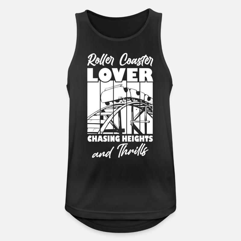 Roller Coaster Lovers - Männer Tank Top atmungsaktiv - Schwarz