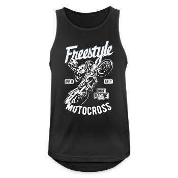 Motocross freestyle - Débardeur respirant Homme - noir - Devant - Nick (188cm)