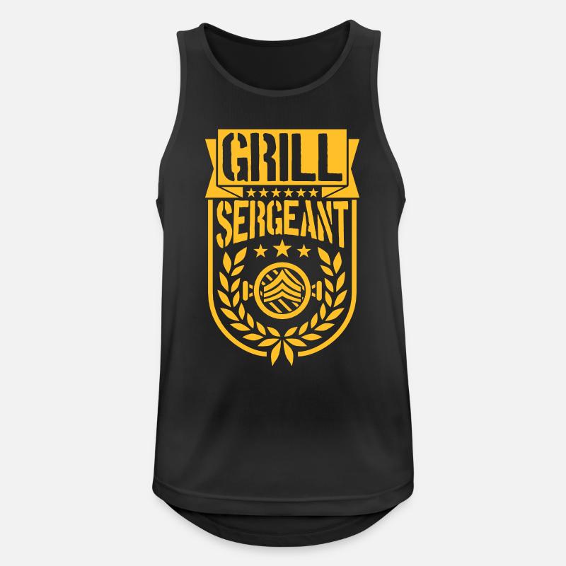 Grill Sergeant Grillparty Lorbeerkranz - Männer Tank Top atmungsaktiv - Schwarz